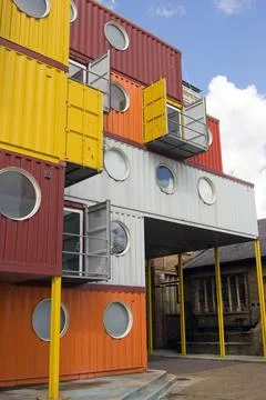 Shipping Container building Stock Photos