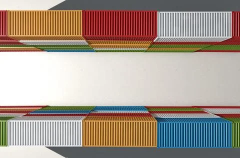 Shipping Container Corriidor Stock Illustration