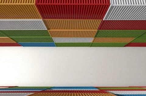 Shipping Container Corriidor Stock Illustration