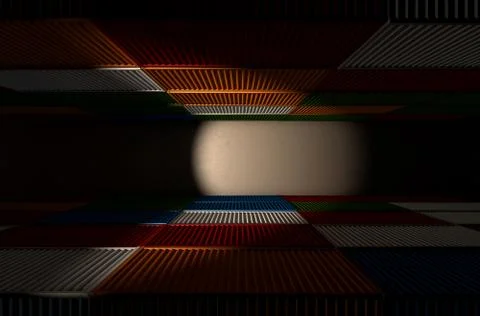 Shipping Container Corriidor Stock Illustration