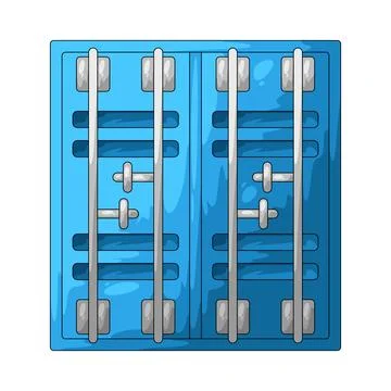 Shipping container doors illustration Illustrazione stock