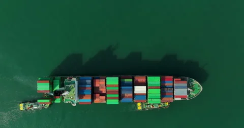 Shipping container down camera.052723 Video stock 255261835