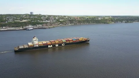 Shipping Container freighter Video stock 86017275