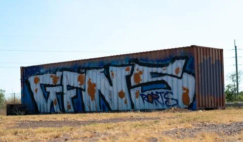 Shipping Container Graffiti Stock Photos