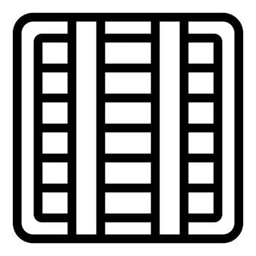 Shipping container icon outline vector. Cargo delivery Illustration