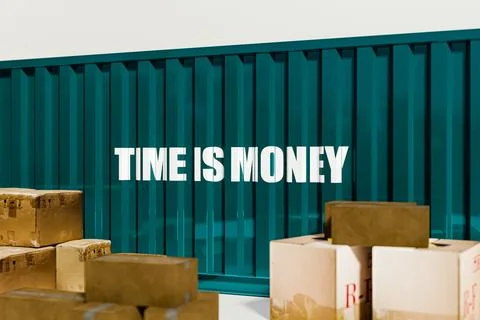 Shipping container isolated on white background Stock Illustration