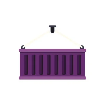 Shipping container lifting delivering global cargo trade export イラスト素材