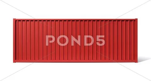 Shipping container red Stock Illustration