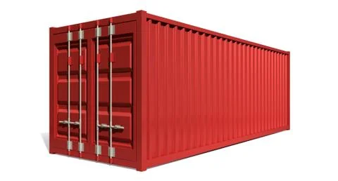 Shipping container red Illustrazione stock