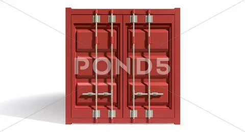 Shipping container red Stock Illustration