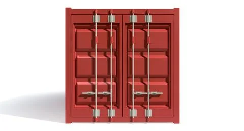 Shipping container red Illustrazione stock