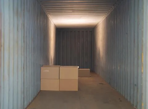 Shipping container site loading by crane in logistic port warehouse storage.. 写真素材