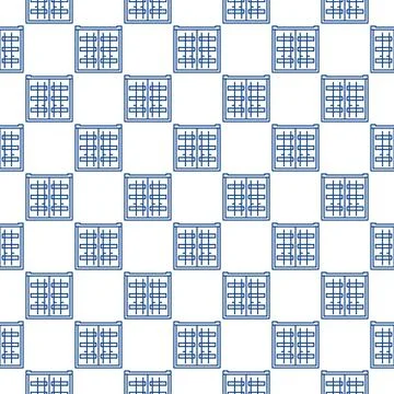 Shipping Container vector concept outline seamless pattern Illustrazione stock