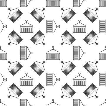 Shipping Container vector Delivery concept minimal line seamless pattern Stock Illustration