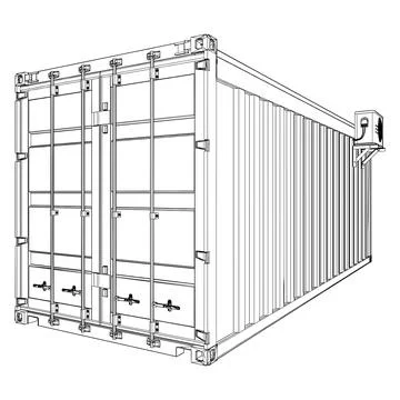 Shipping Container Vector. 스톡 일러스트