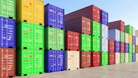 Shipping containers Stock Footage 70232444