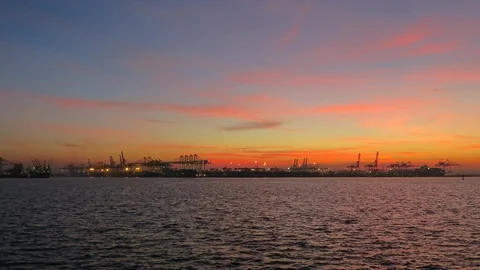 Shipping containers Stock Footage 103675380