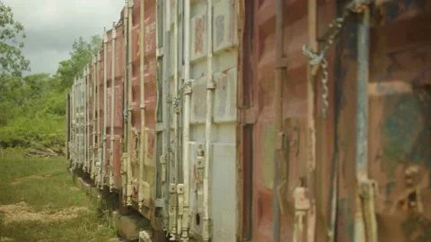 Shipping containers Stock Footage 210494802