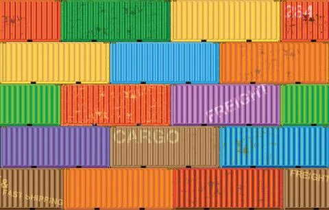 Shipping containers Stock Illustration