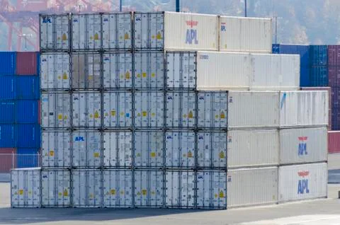 Shipping containers Stock Photos