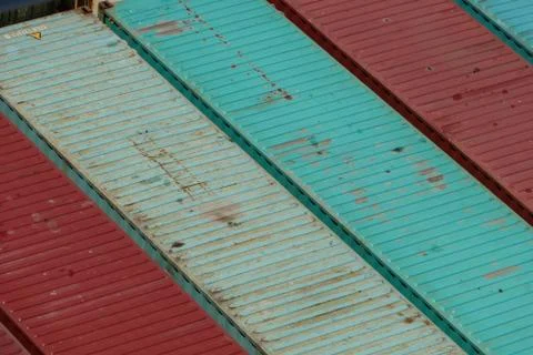 Shipping containers  Stock-Fotos