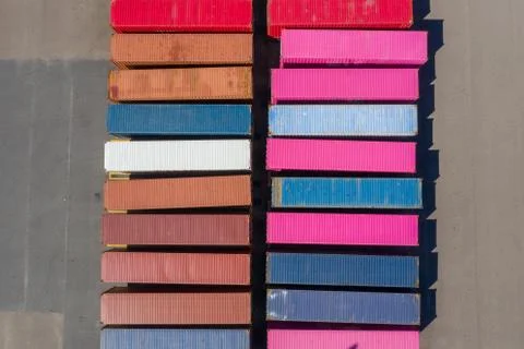 Shipping containers 库存照片