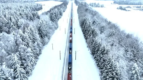 Shipping containers transportation on freight train by railway. Stock Footage 226909193