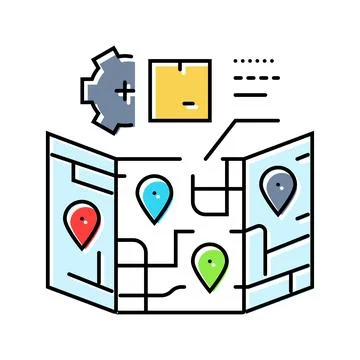 Shipping coordination logistic manager color icon vector illustration Stock Illustration