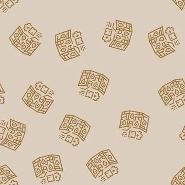 Shipping coordination logistic manager line seamless pattern Stockillustratie