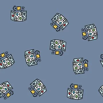 Shipping coordination logistic manager vector seamless pattern Stock Illustration