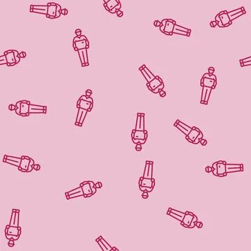 Shipping courier line seamless pattern Illustrazione stock