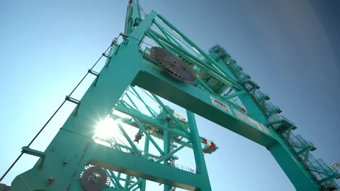 Shipping cranes Stock Footage 171591067