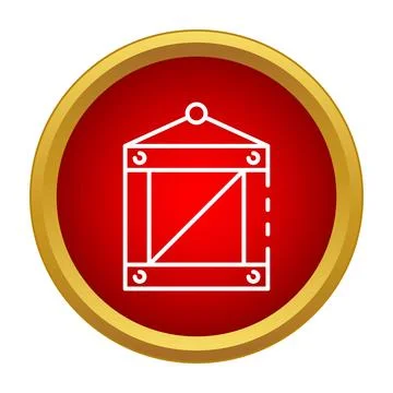 Shipping crate freight logistics delivery icon Stock Illustration