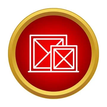 Shipping crates icon communicating logistics and delivery service Stock Illustration