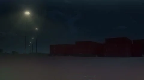Shipping Crates at Pier Stock Footage 46343060