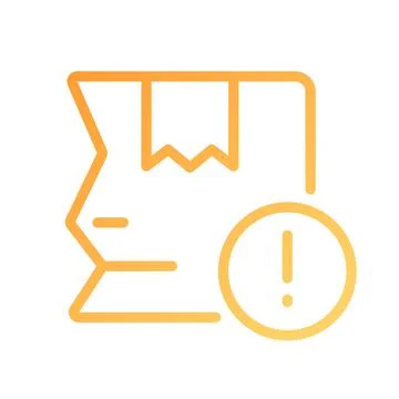 Shipping damage pixel perfect gradient linear vector icon 스톡 일러스트