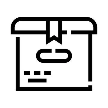 Shipping delivery box with tracking information icon Stock Illustration