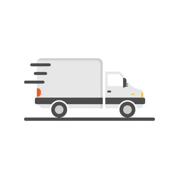 Shipping fast icon in flat style. Delivery truck vector illustration on isola 스톡 일러스트