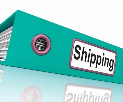 Shipping file means files document and organize Stock Illustration