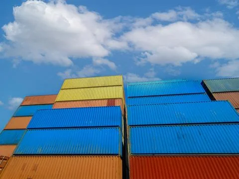 Shipping freight container Stock Photos