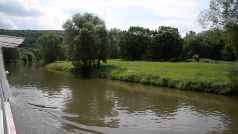 Shipping on the Fulda Stock Footage 265412993