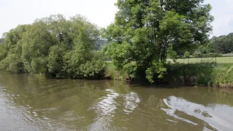 Shipping on the Fulda Stock Footage 265412996