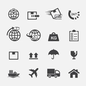 Shipping icon Illustrazione stock