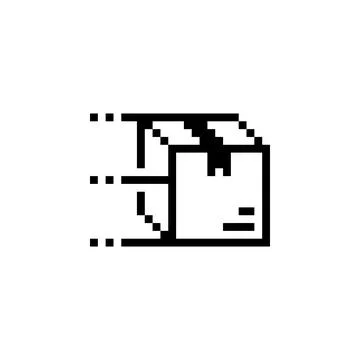 Shipping Icon Pixel Stock Illustration