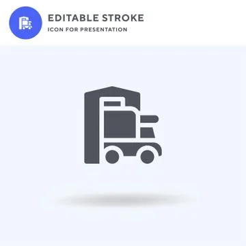 Shipping icon vector, filled flat sign, solid pictogram isolated on white, logo Stock Illustration