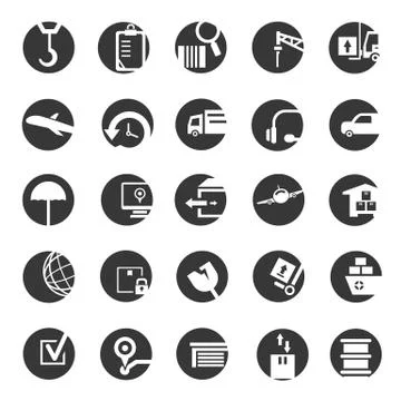 Shipping icons Illustrazione stock