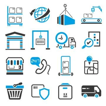 Shipping icons Stock Illustration
