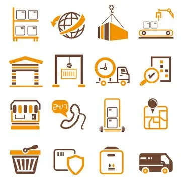 Shipping icons Stock Illustration