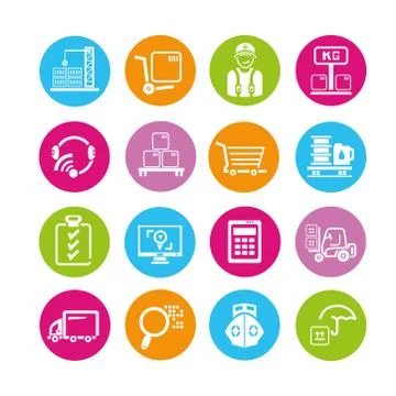 Shipping icons Stock Illustration