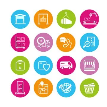 Shipping icons Stock Illustration